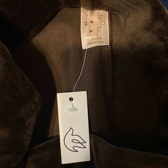 Brown Fall TREND Velvet Mini Skirt - Picture 6 of 6